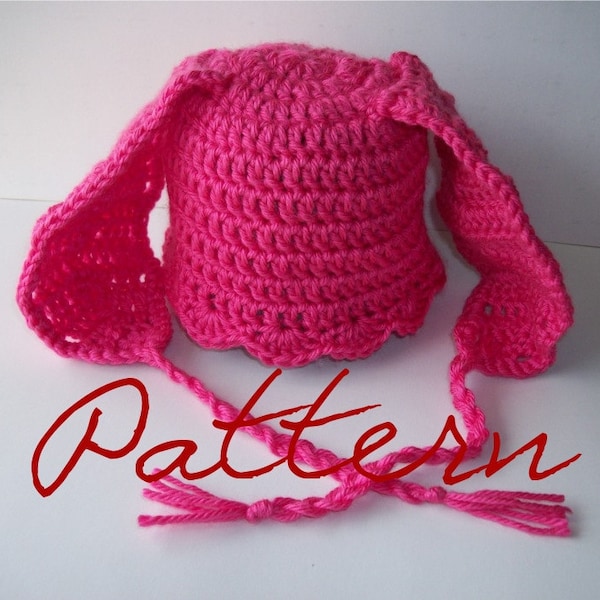 Crochet Pattern Bunny Hat Easter DIY Newborn 3 to 6 Months 6 to 12 Months 1 to 3 Years Kids Teens Adults