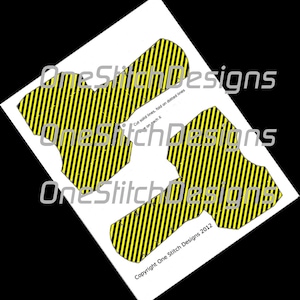 Printable Black and Yellow Stripes French Fry Carton Favor Gift Box Bumblebee Construction All Occasion