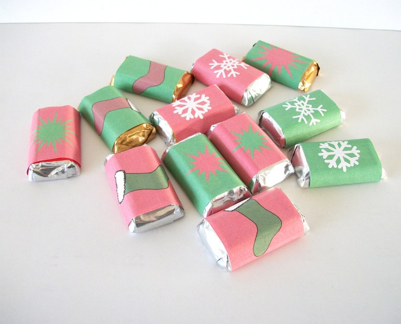 Christmas Printable Christmas Mini Candy Bar Wrappers Red ...