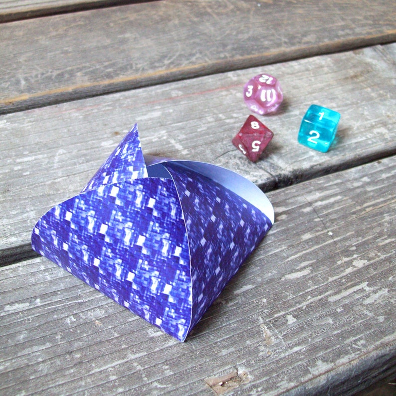 Purple Pixels Printable Gift Box Pixelated Gamer Party Favor Box Bon