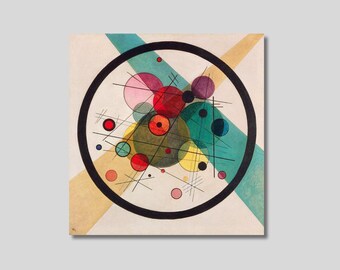 Wassily Kandinsky : Circles in a Circle - Canvas Art Print, Abstract art