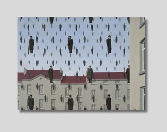 Rene Magritte : Golconda - Canvas Art Print