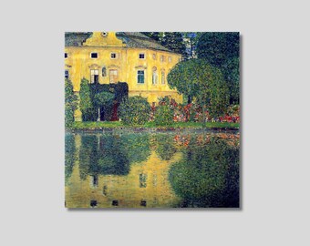 Gustav Klimt - Schloss Kammer on Lake Attersee III : Art Print. Canvas Wall Decor