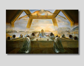 サルバドール・ダリ「最後の晩餐」手描き油彩複製「ダリ象徴主義の