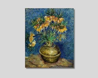 Vincent van Gogh : Imperial Fritillaries in a Copper Vase - Canvas Art Print