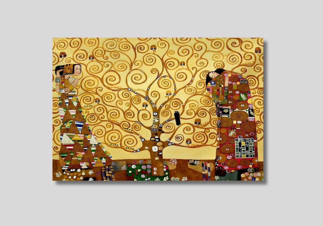 Gustav Klimt - the Tree of Life : Art Print. Golden Canvas Wall Decor ...
