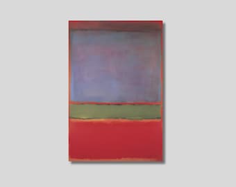 Rothko No. 6 Art Print: Violet, Green, and Red Canvas Wall Art - Etsy