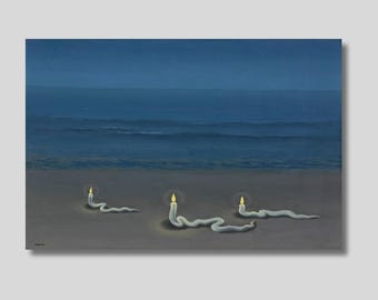 René Magritte: Meditación - Impresión artística en lienzo