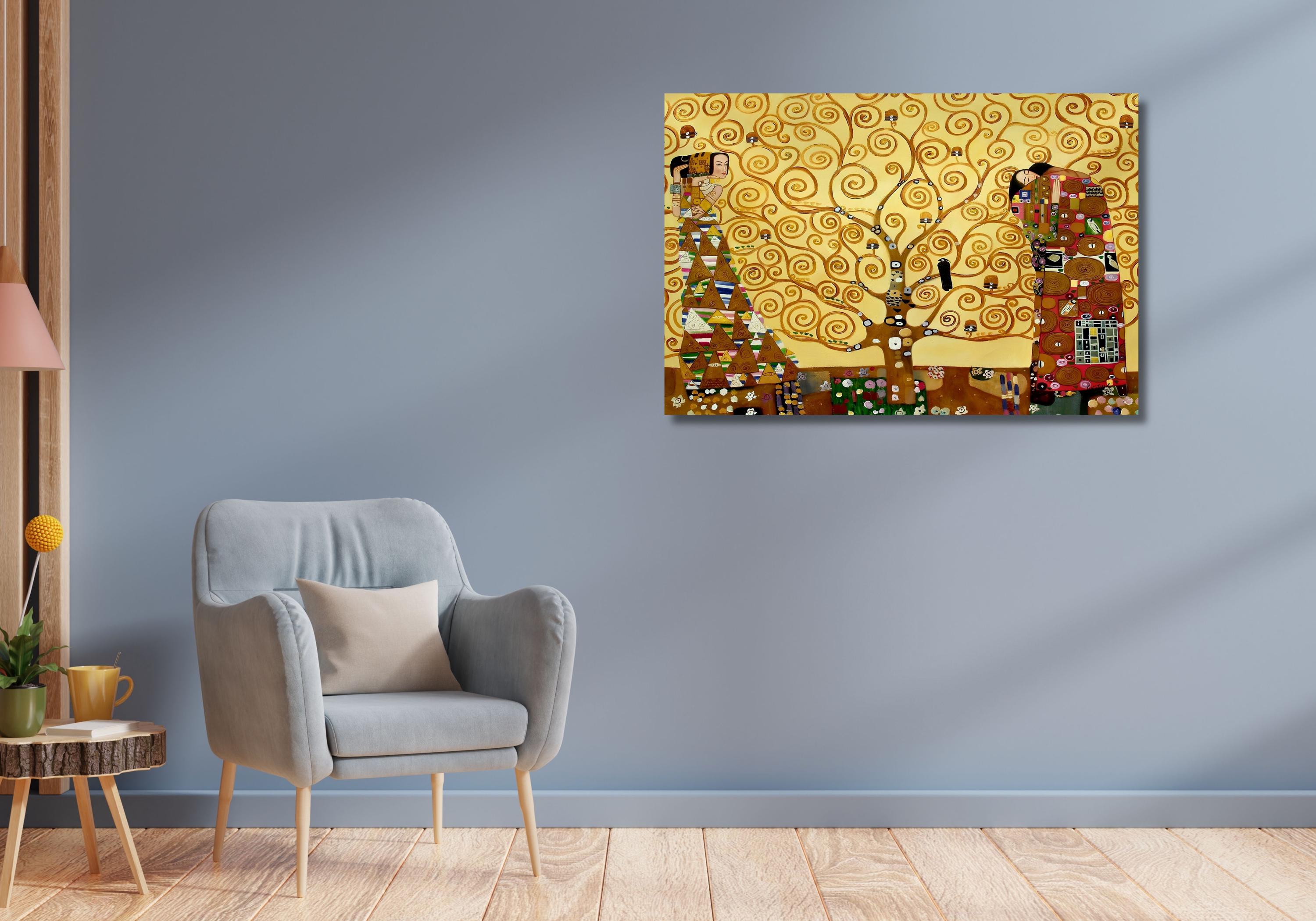 Gustav Klimt - the Tree of Life : Art Print. Golden Canvas Wall Decor ...
