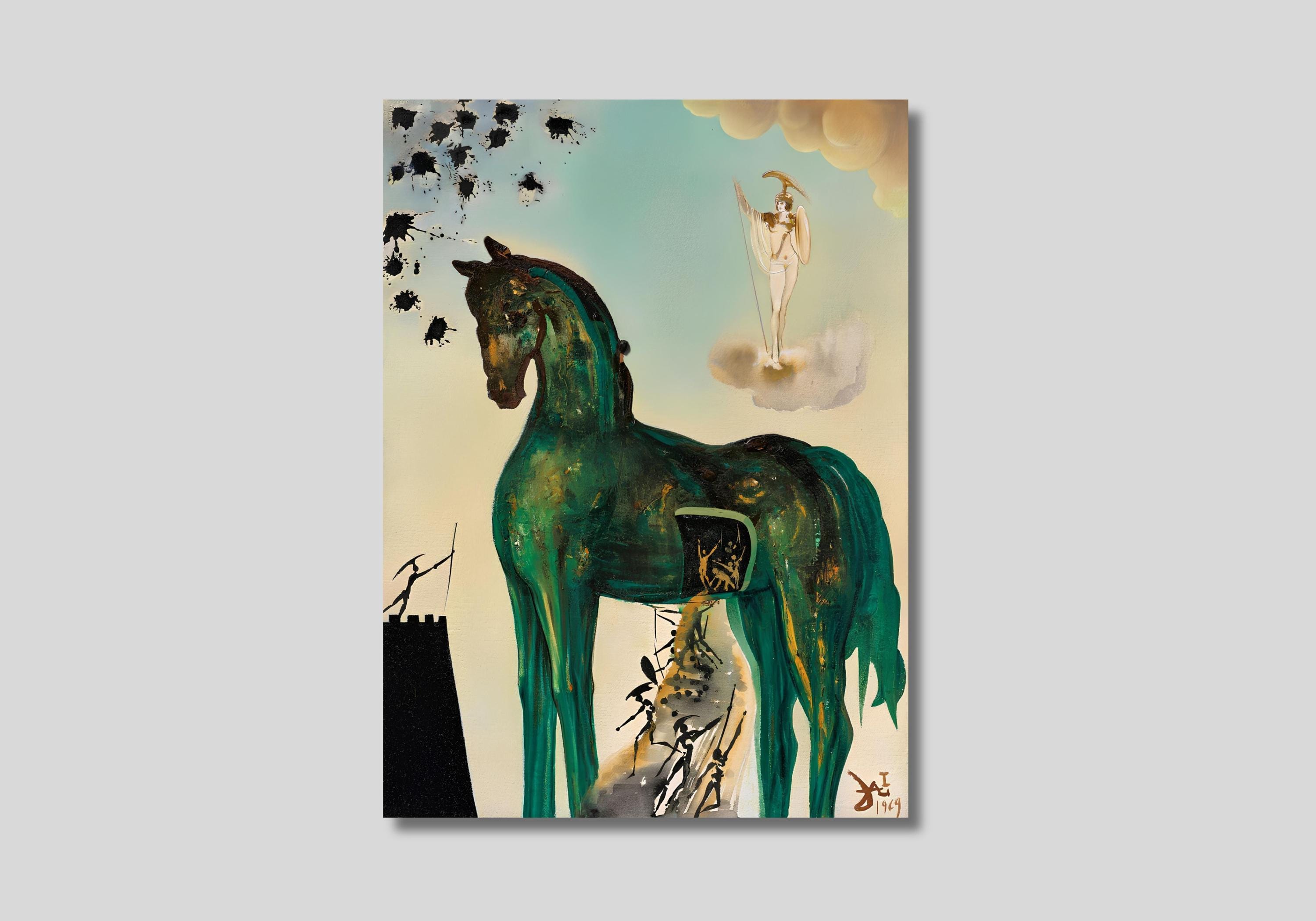 Salvador Dali : the Trojan Horse (le Cheval De Troie) - Canvas Art