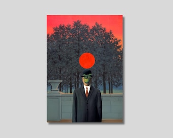 Rene Magritte: het banket. Canvaskunst aan de muur
