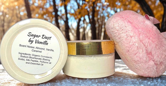 Sugar Dust by Vanilla Luxury Dusting Powder for Daily Comfort | Natural Body Powder | Soft, Smooth, Dry Skin Handcrafted