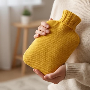 Hot Water Bottle Cover Knitting Pattern – Digital PDF – Cozy Knit Cover