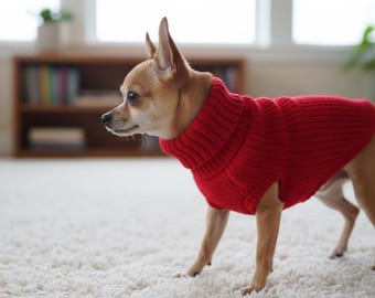 Ein Schnittmuster in PDF Format, eine stilvolle handgefertigte Hundejacke, weich und bequem für Haustiere.
