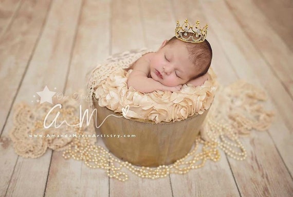 baby gold crown headband