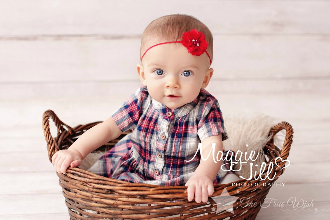 Red headband, baby headband, infant headband, newborn headband, newborn ...