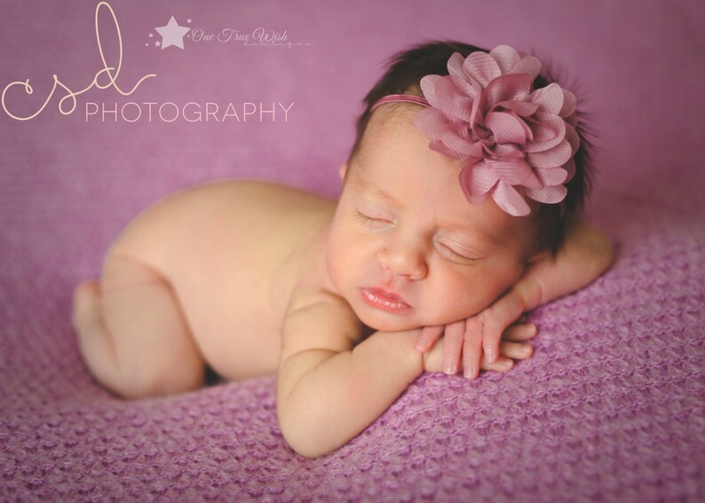 Green baby headband mini flower headband baby headband girl headband infant headband newborn headband hair clip elastic headband