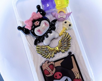 Handmade Kawaii Decoden Phone Case: Cream Glue Cartoon