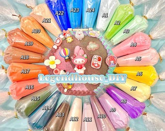 Decoden Cream Glue: 100g Fake Whipped Cream for Crafts, 34 colors