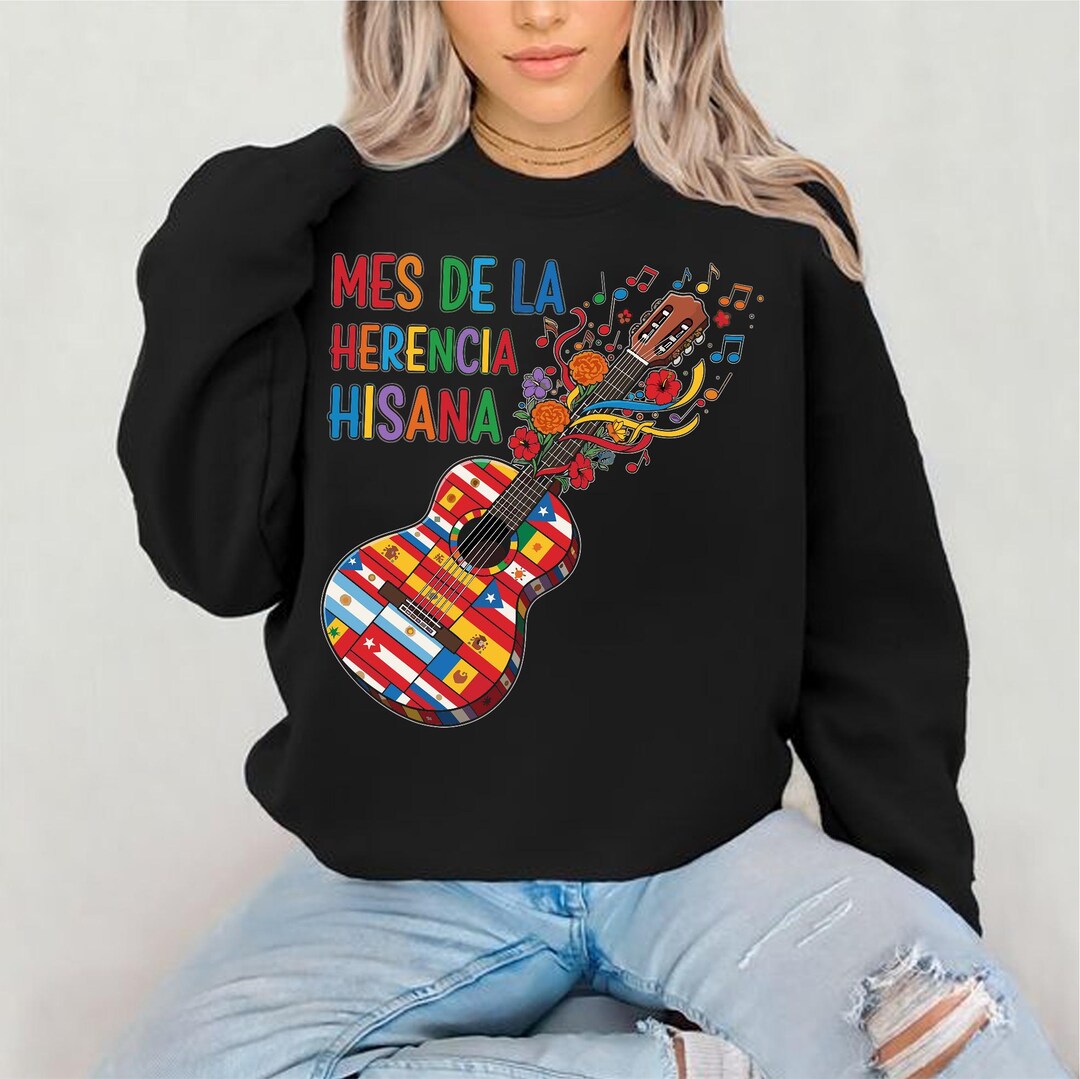 Mes De La Herencia Hispana SVG PNG Hispanic Heritage Month Guitar Latin ...