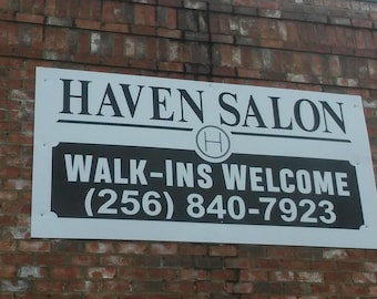 Enseigne polymétallique double face 4x8