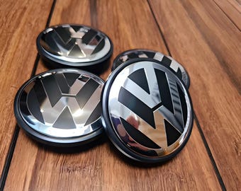 Juego de 4 tapones centrales para llantas Volkswagen, insignia de buje de aleación