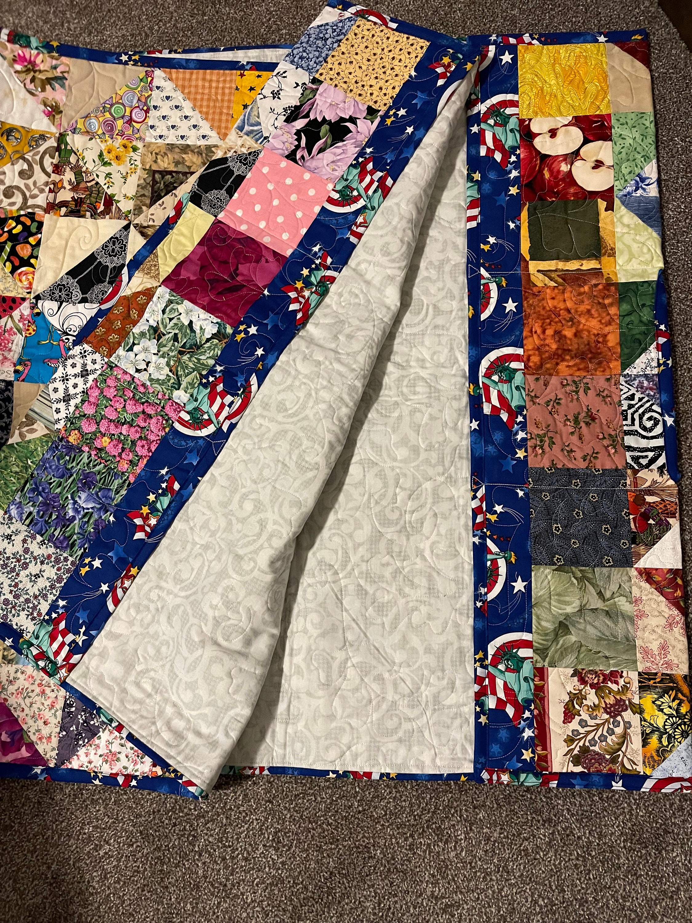 Quilted Patchwork Shawl - Etsy
