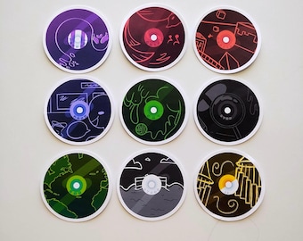 Pegatinas de discos de Minecraft