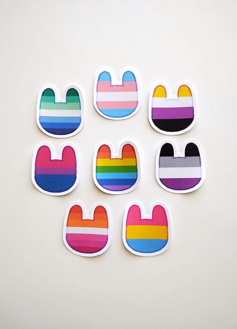 Pride Rabbit Merch Bunny Pride Stickers - Etsy