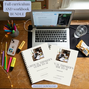 AI Curriculum Middle School Lesson Plan Bundle Critical Thinking Skills Homeschool Digital Elective Activity Guide High School Adulting