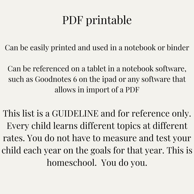 Homeschool Learning Objective Checklist Third Grade Mastery Guide ...