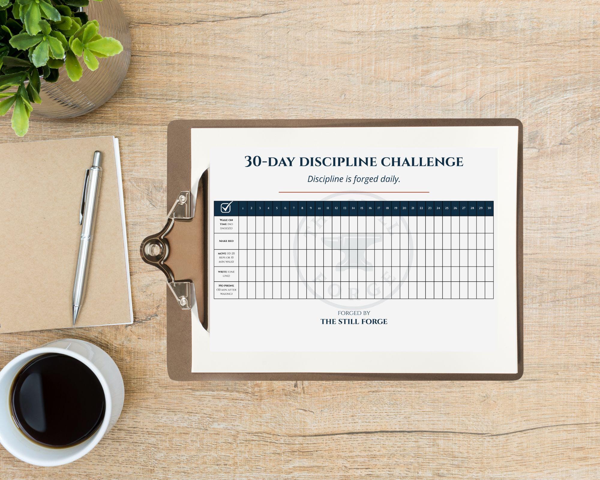 Discipline Planner Bundle: Habit Tracker, Weekly Plan, 30-day Challenge ...