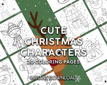Desenhos de Natal para colorir para crianças | 20 desenhos natalinos para imprimir (PDF)