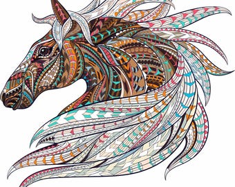 Colorful Horse Head Vinyl Decal Sticker – Horse Lover Auto Graphic