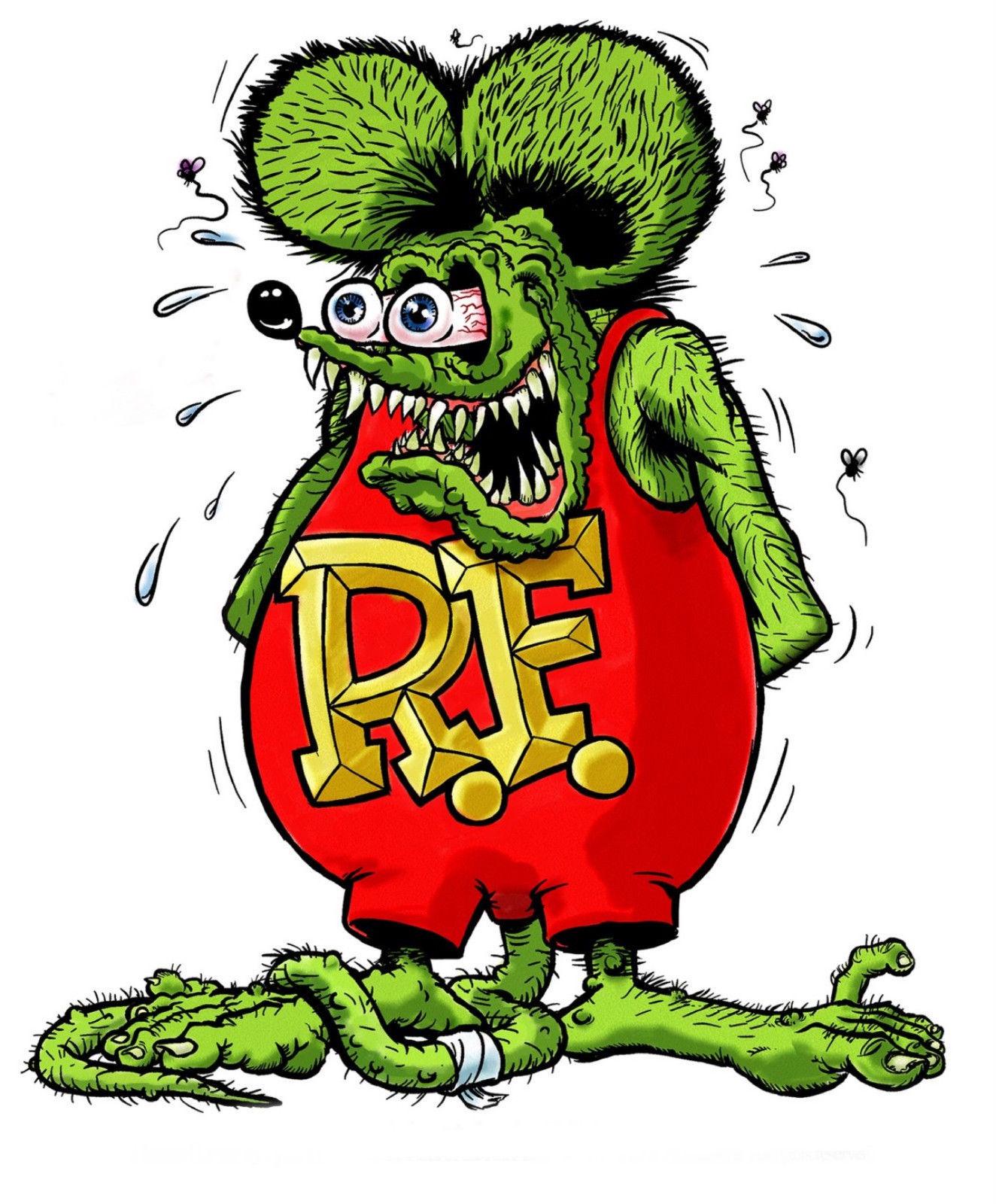Rat Fink 3x4 Mighty Mopar Decal Sticker Ed Big Daddy Roth Officially Rat Fink 3x4 Mighty Mopar Decal Sticker Ed Big Daddy Roth Officially