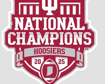 Indiana Hoosiers 2025 National Champions Vinyl Decal