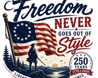 Freedom Sticker Decal, USA 250th Anniversary Patriotic Flag Vinyl for Laptop Car Tumbler