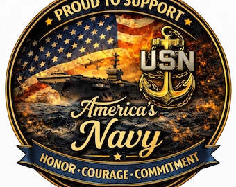 Navy Decal America's Navy Sticker USN Anchor Vinyl Military Support Veteran Gift Patriotic Car Truck Window Laptop Water Bottle Decoration