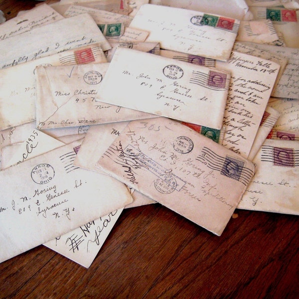 Vintage 1917 to 1918  Letter Collection  - Paper Ephemera - Treasury List Item