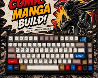 Comic Manga Aluminum Keyboard | RGB, Custom Mechanical, TFT Screen Knob