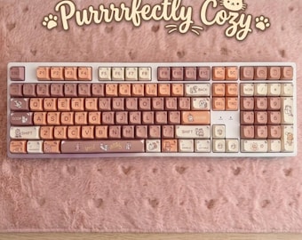Custom Neutral Cat Mechanical Keyboard – Full Size RGB Build, Hot Swappable Switches