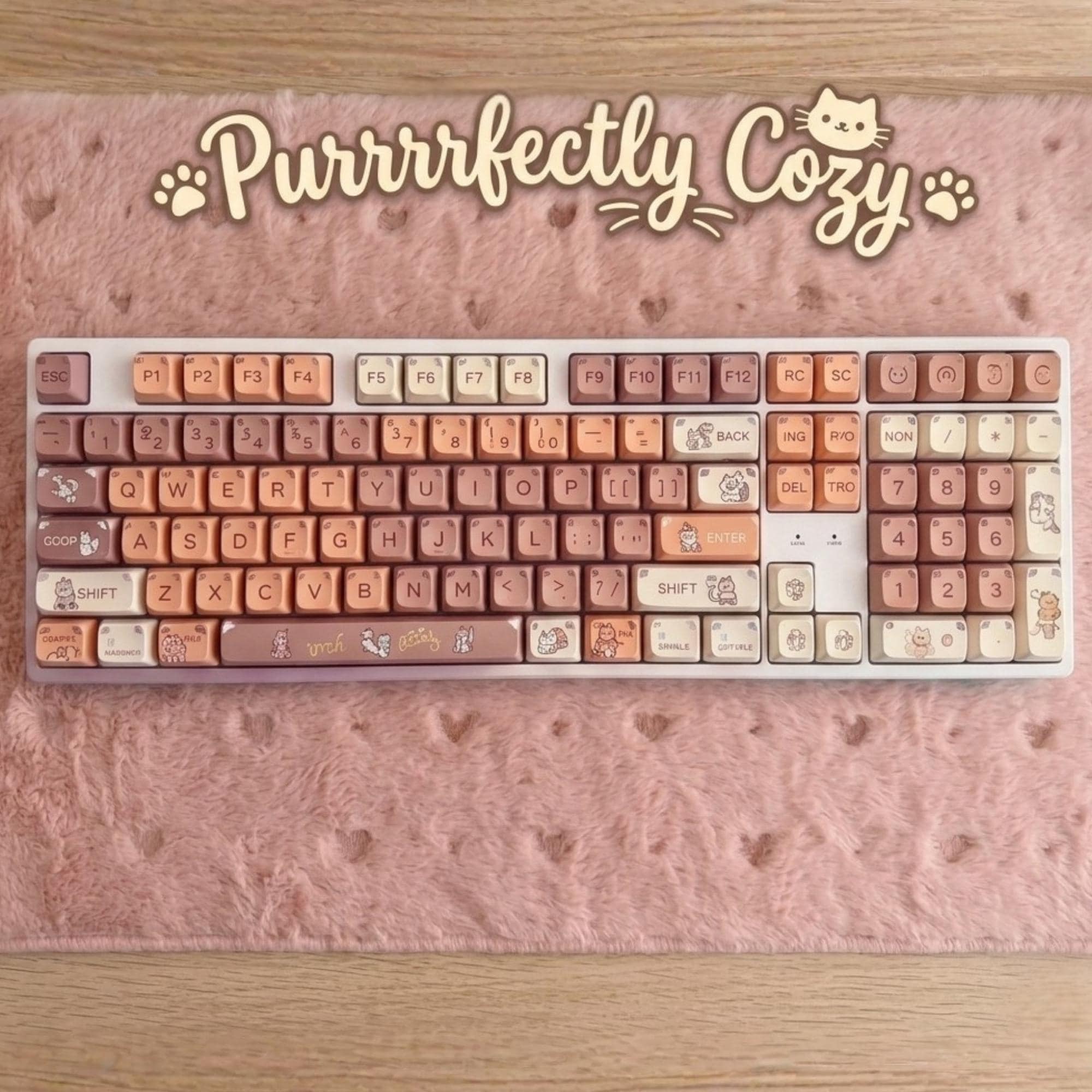 Custom Neutral Cat Mechanical Keyboard – Full Size RGB Build, Hot ...
