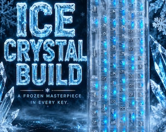 Ice Crystal Build | Transparent RGB Mechanical Keyboard, Blue Ice Theme
