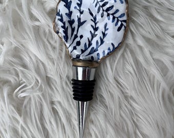 Handgemaakte bloemen wijnstopper, geïnspireerd op serena en lelie