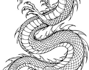 Serpent Dragon AI PNG Pattern for Creators Digital Download
