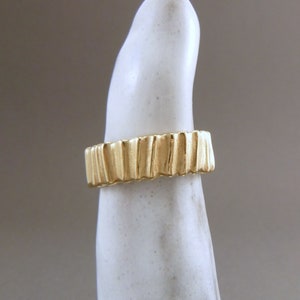 Narrow RUFFLES, Modern Bronze Ring, Statement Ring,  Organic Bronze Ring, Bronze Ring, Modern Bronze Ring, Artisan Ring