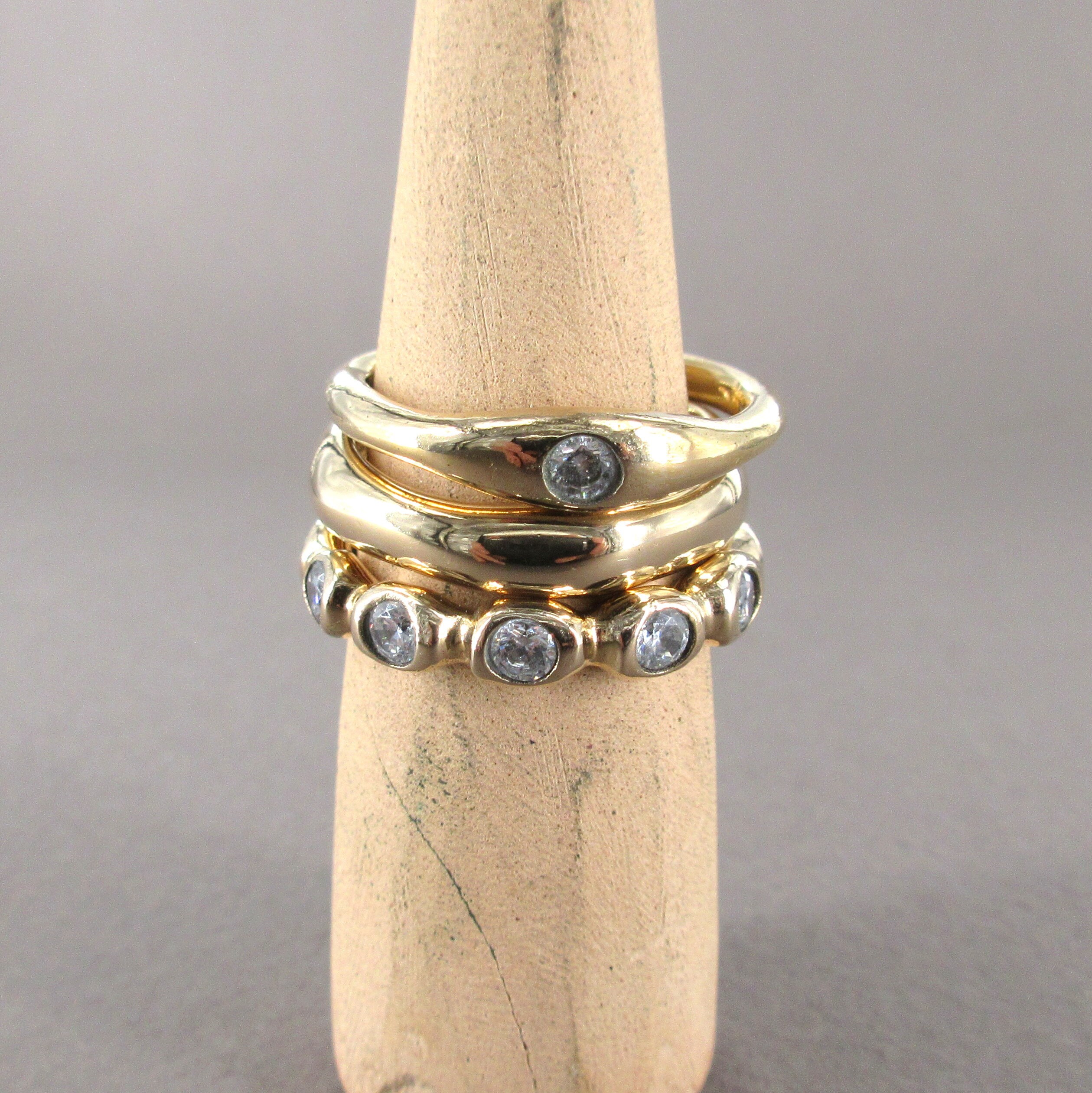 Petite Pompeii Ring Bronze Organic Gemstone Ring Thin Etsy