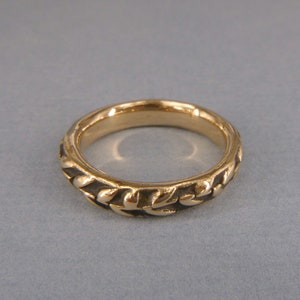 LITTLE LAUREL LEAF, Thin Bronze Ring, Mens or Womens Bronze Ring, Ancient Jewelry in Bronze, Rustic Ring, Roman Style Rings, Stacking Ring