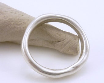 Silver Stacking Ring, Organic Silver Ring, Stacking Ring