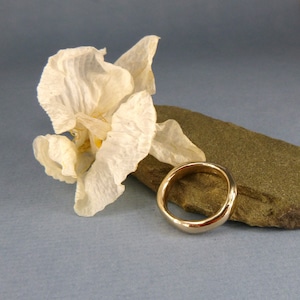 Organische bronzen ring, organische bronzen stapelbare ring, bronzen stapelring